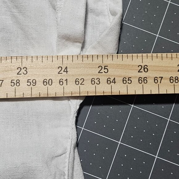 Orvis Womens Oversized White Linen Blend Button-Up Shirt - Picture 10 of 13